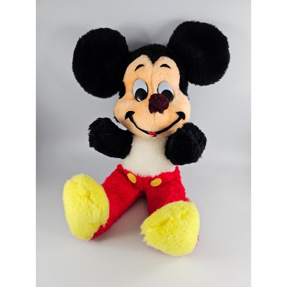 Walt Disney Productions Vintage Mickey Mouse 15" Plush California Stuffed Toys